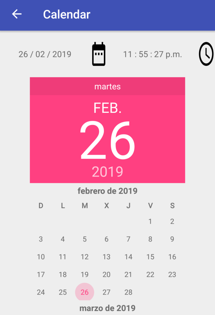 Curso Android Calendario